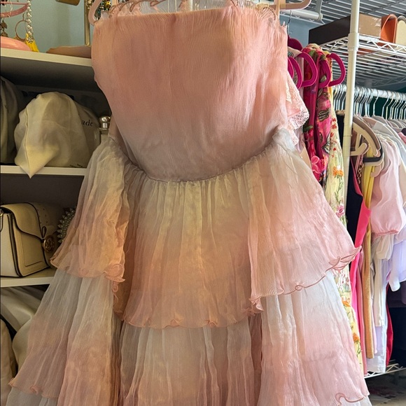 JessaKae Blush Pink Layered Gown - Picture 4 of 4